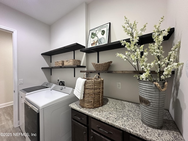 95014 Brookhill Pl, Fernandina Beach, FL 32034 - laundry room with washing machine and dryer and cabinet space