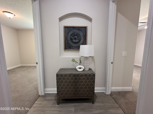 95014 Brookhill Pl, Fernandina Beach, FL 32034 - hall featuring carpet and a textured ceiling