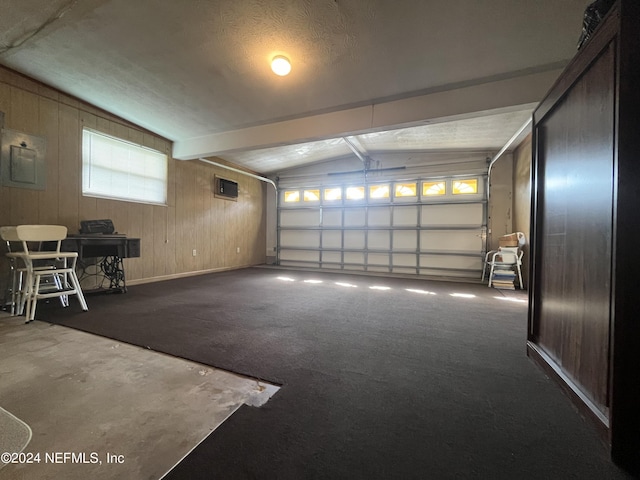 garage with electric panel