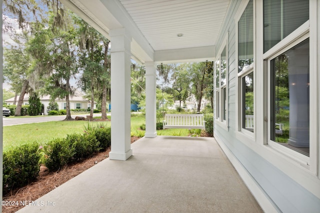 view of patio with covered porch