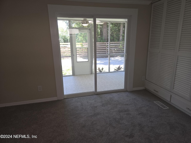 interior space with visible vents and baseboards