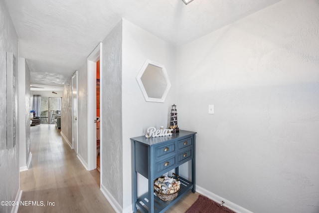 hallway featuring light hardwood / wood-style flooring