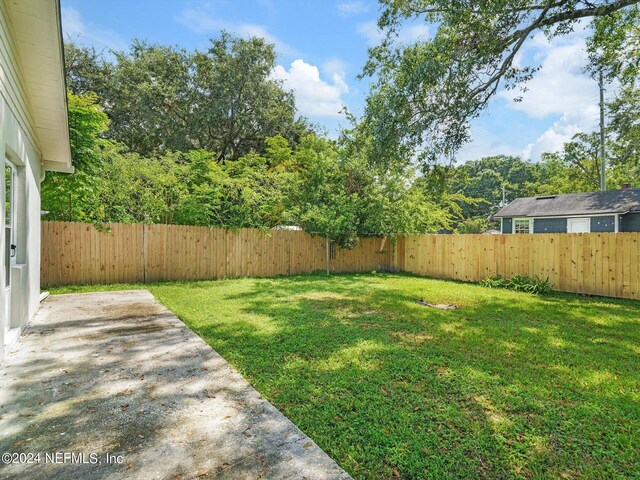 view of yard featuring a patio area