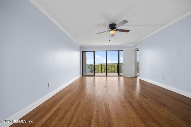 6000 San Jose Blvd Unit 11-C, Jacksonville, FL 32217 - empty room with crown molding, baseboards, and a ceiling fan
