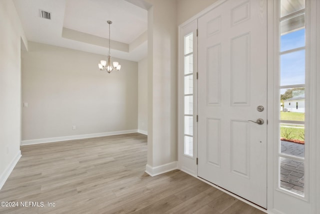 entryway featuring light wood-type flooring and plenty of natural light