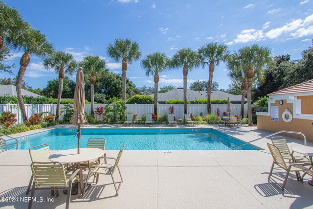 view of pool with a patio area