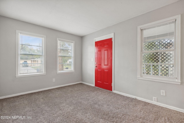 unfurnished room with carpet flooring