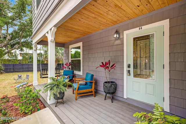 view of wooden deck