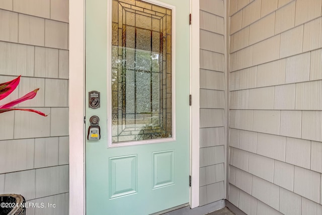 view of doorway to property