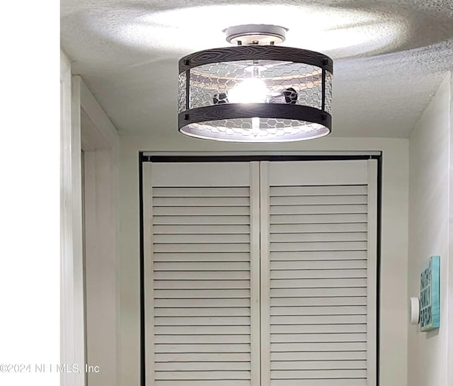 details featuring a textured ceiling