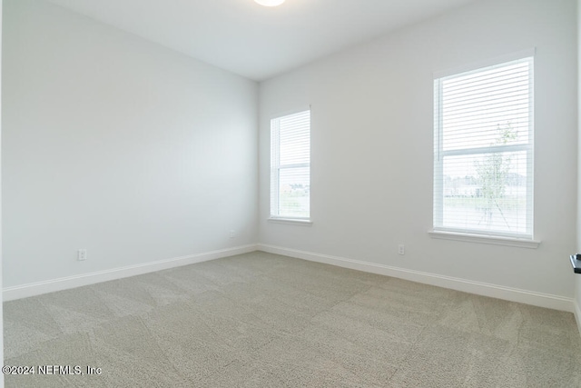 carpeted spare room with a wealth of natural light