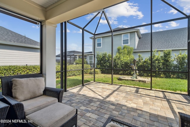 view of sunroom