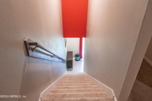 stairs with carpet floors