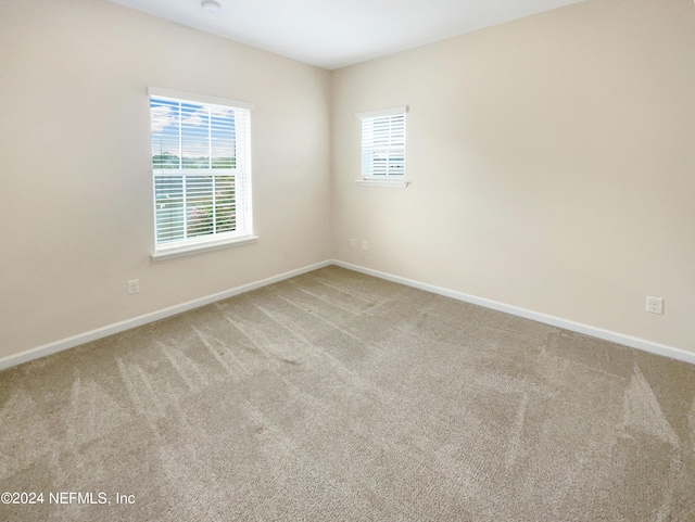 view of carpeted empty room