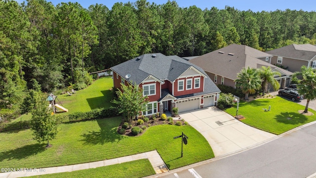 birds eye view of property