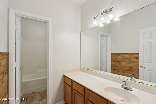 bathroom featuring vanity and tile patterned floors