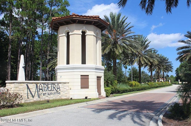 view of community sign