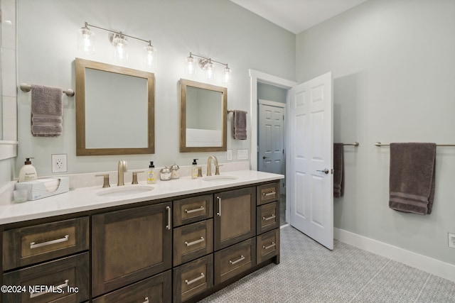 bathroom featuring vanity