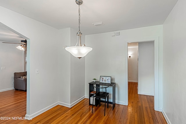 interior space featuring wood-type flooring