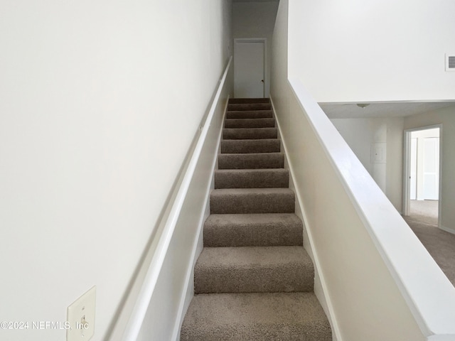 stairway with carpet