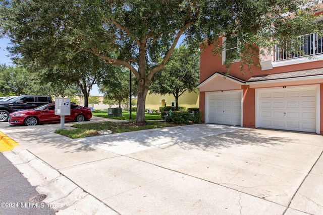 view of home's exterior with a garage