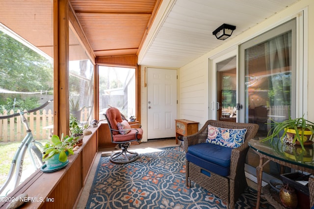 view of sunroom