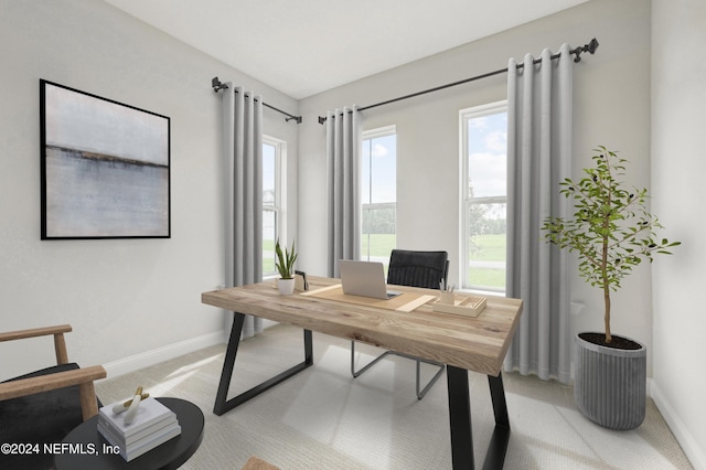 64 Delwood Way Unit 271, Saint Augustine, FL 32092 - home office featuring baseboards, light carpet, and healthy amount of natural light