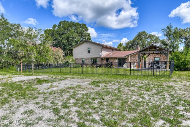 view of yard with a gazebo