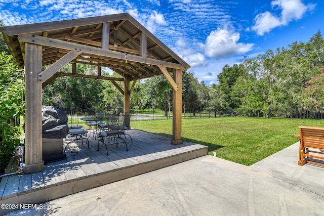 view of patio with a deck