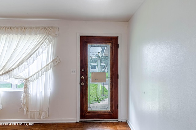 foyer with baseboards