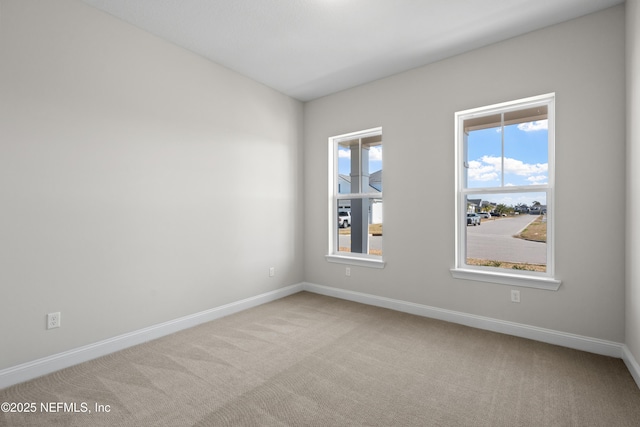 view of carpeted spare room