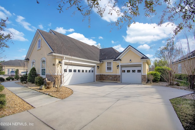 view of front of home featuring a garage