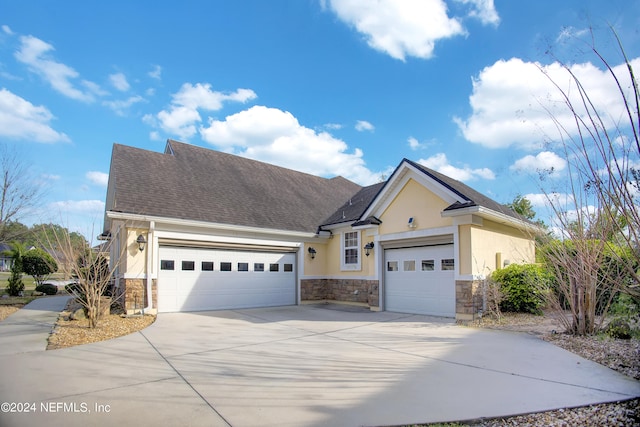 view of front of house featuring a garage