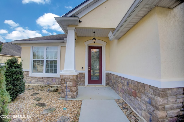 view of doorway to property