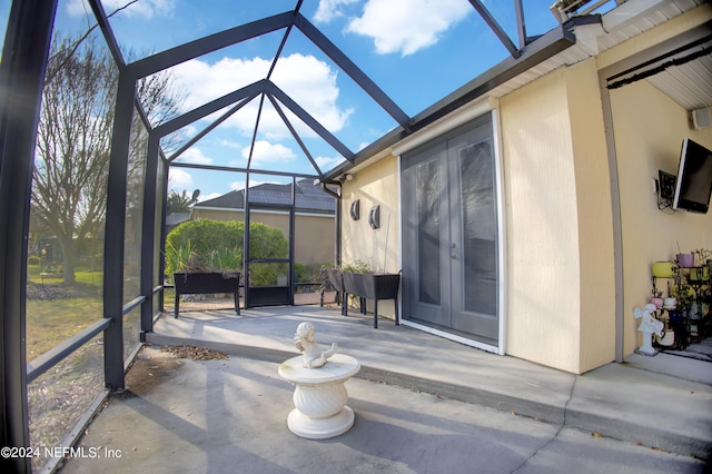 view of sunroom