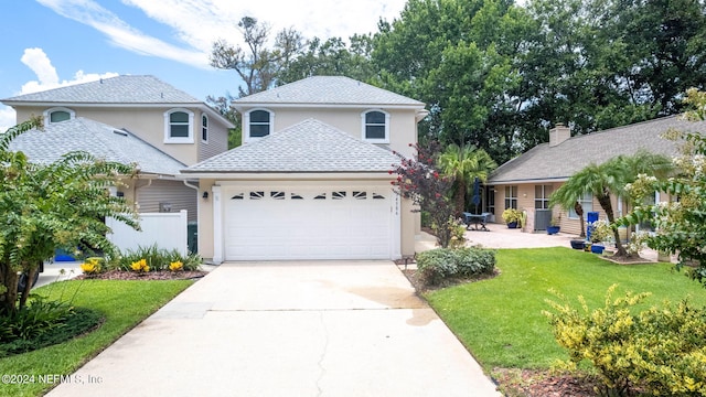 view of front of property with a front yard