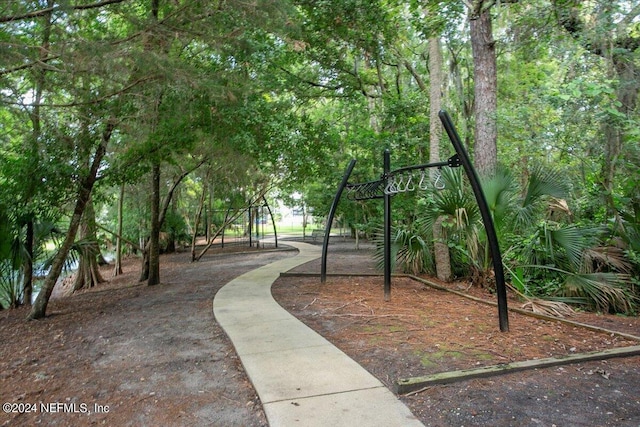 view of community with a playground