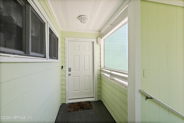 view of doorway to property