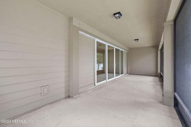 balcony with a patio area