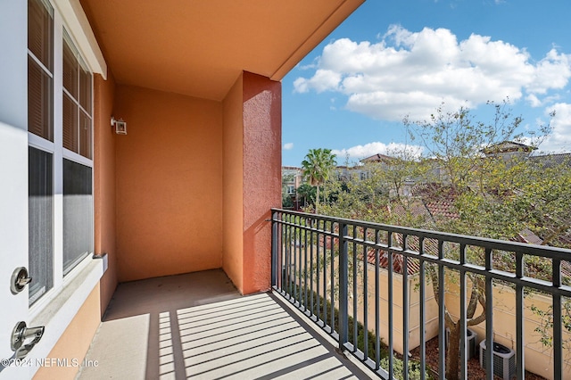 balcony featuring cooling unit