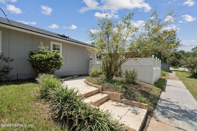 exterior space with fence