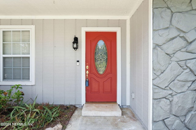 view of doorway to property