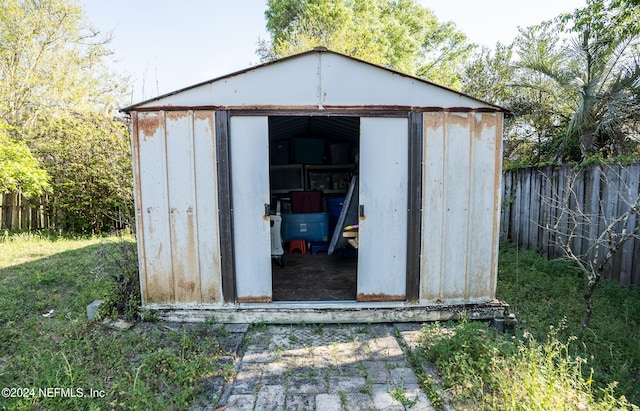 view of outdoor structure