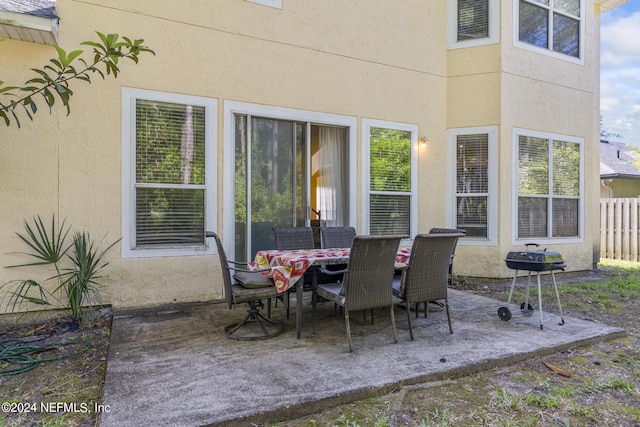 view of patio / terrace featuring a grill