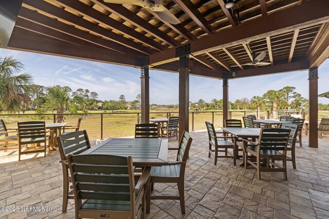 105 Teal Nest Ct, Ponte Vedra Beach, FL 32082 - view of patio featuring outdoor dining area and ceiling fan
