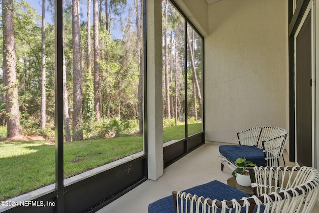 view of sunroom