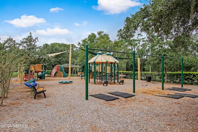 view of jungle gym