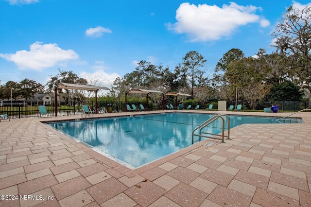 view of pool with a patio