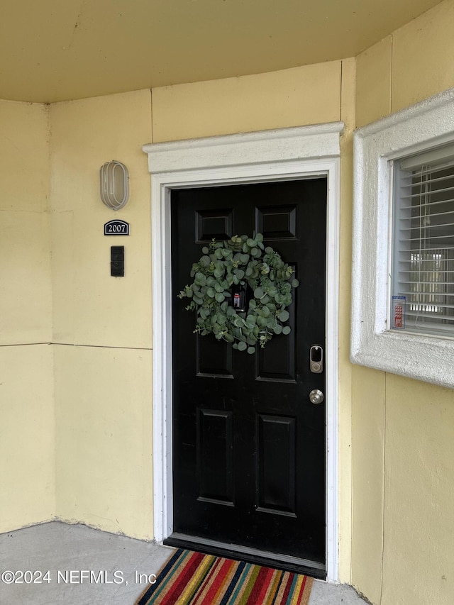 view of doorway to property