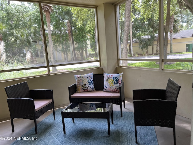 sunroom featuring plenty of natural light